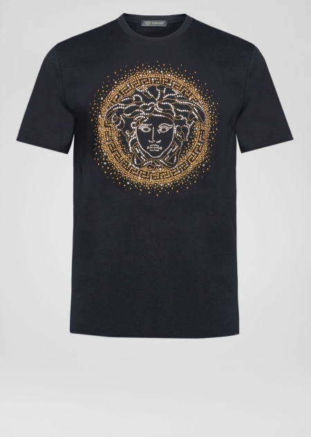 Tricouri Versace Versace Embellished Medusa Logo Barbati | XUNJBIK-04